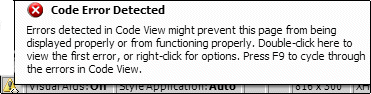 Code Error detected.
