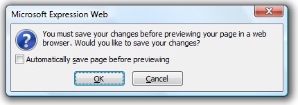 Save Changes Dialog Message.
