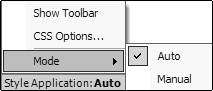Style Application Options.